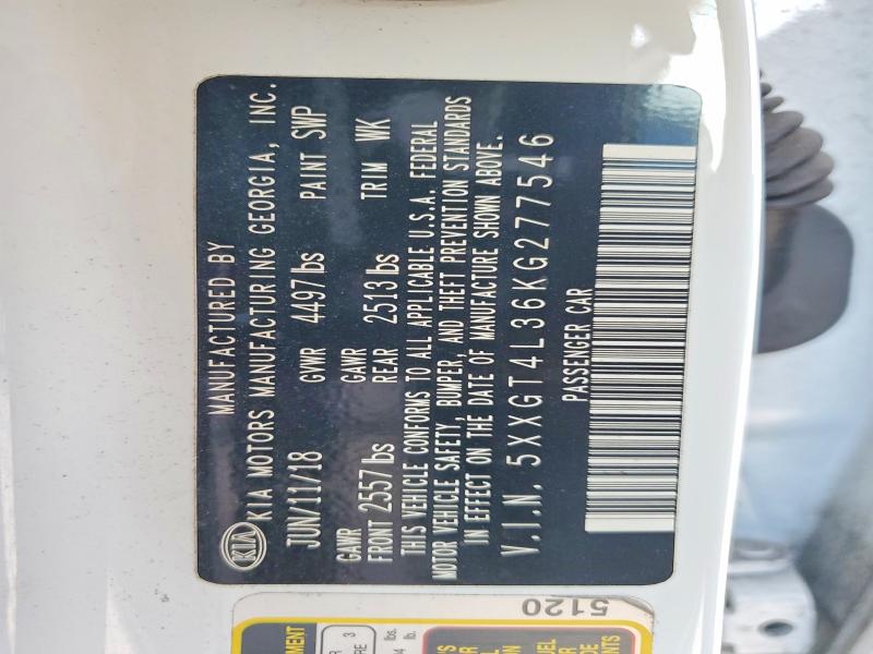 85637115 :رقم المزاد ، 5XXGT4L36KG277546 vin ، 2019 Kia Optima مزاد بيع