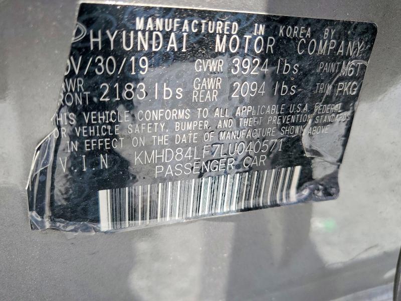 Продажа на аукционе авто 2020 Hyundai Elantra, vin: KMHD84LF7LU040571, номер лота: 61155486