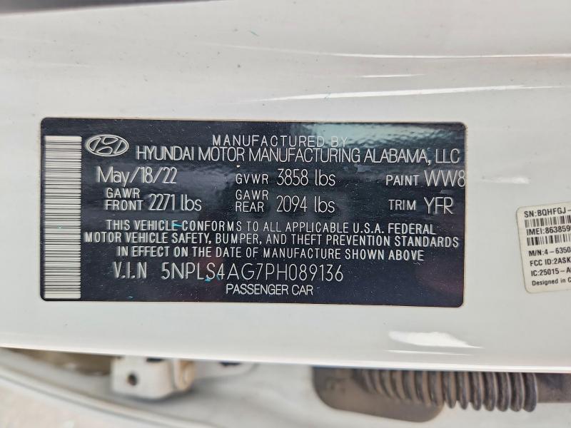Aukcja sprzedaży 2023 Hyundai Elantra, vin: 5NPLS4AG7PH089136, numer aukcji: 60935206
