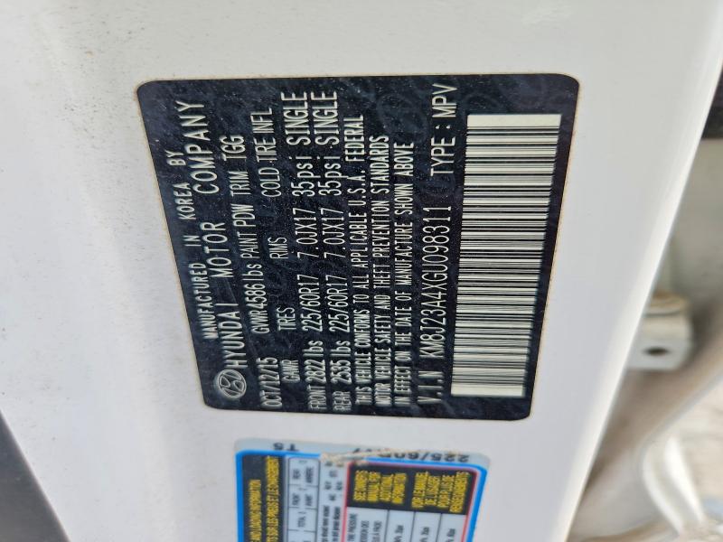 61386526 :رقم المزاد ، KM8J23A4XGU098311 vin ، 2016 Hyundai Tucson مزاد بيع