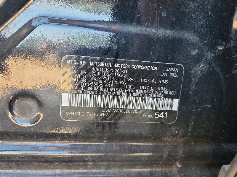 Aukcja sprzedaży 2020 Mitsubishi Outlander, vin: JA4AZ3A38LZ037022, numer aukcji: 61976606