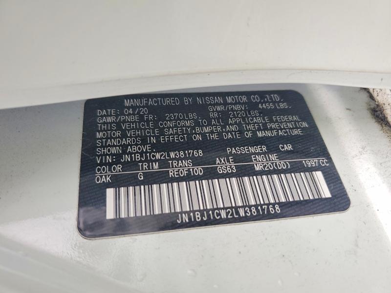 Продаж на аукціоні авто 2020 Nissan Rogue Sport, vin: JN1BJ1CW2LW381768, номер лоту: 63039386