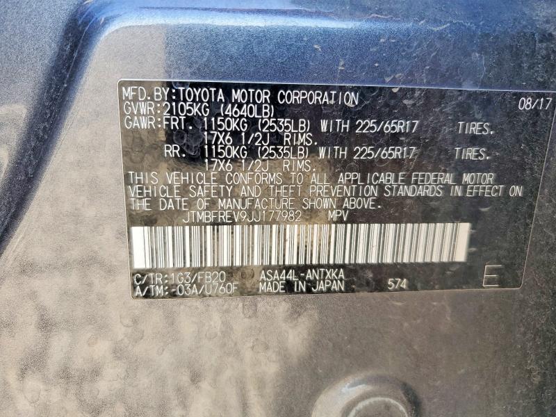 Продажа на аукционе авто 2018 Toyota Rav4, vin: JTMBFREV9JJ177982, номер лота: 60987996