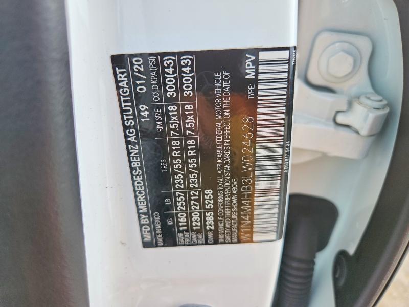 Продажа на аукционе авто 2020 Mercedes-benz Glb, vin: W1N4M4HB3LW024628, номер лота: 60251496