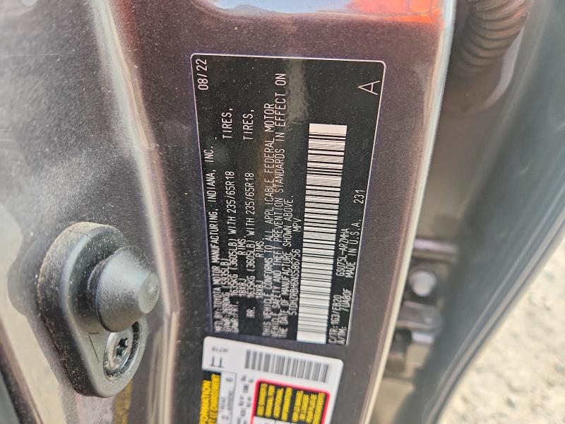 60921586 :رقم المزاد ، 5TDHZRBH6NS586756 vin ، 2022 Toyota Highlander مزاد بيع