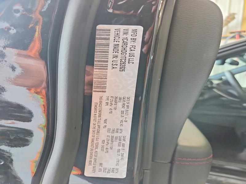 59284376 :رقم المزاد ، 1C4RDHDG1TC263926 vin ، 2026 Dodge Durango مزاد بيع