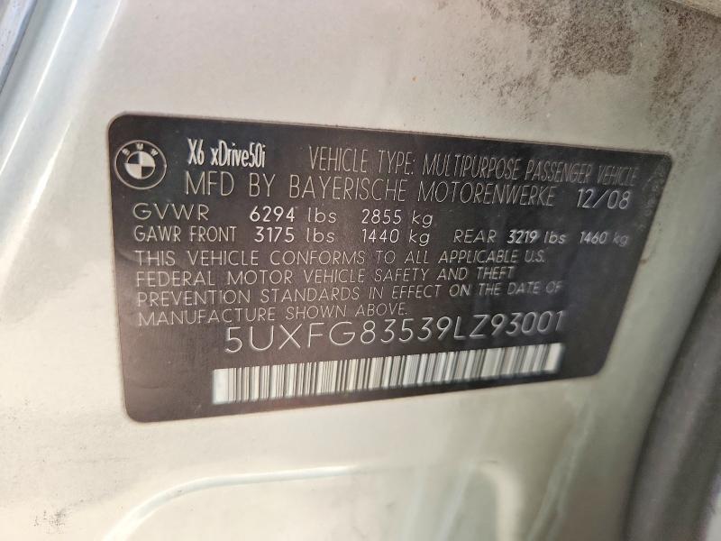 Продаж на аукціоні авто 2009 Bmw X6, vin: 5UXFG83539LZ93001, номер лоту: 60618816