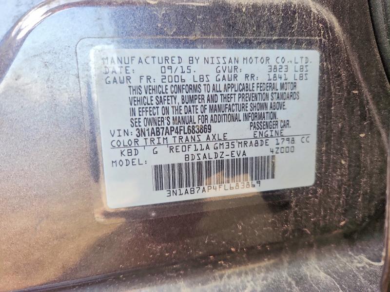 Продаж на аукціоні авто 2015 Nissan Sentra, vin: 3N1AB7AP4FL683869, номер лоту: 60710926