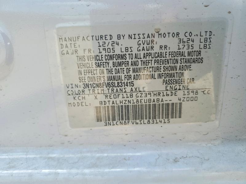 Aukcja sprzedaży 2025 Nissan Versa, vin: 3N1CN8FV6SL831415, numer aukcji: 59236236