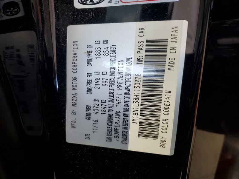 61876346 :رقم المزاد ، JM1BN1L38H1130278 vin ، 2017 Mazda 3 مزاد بيع