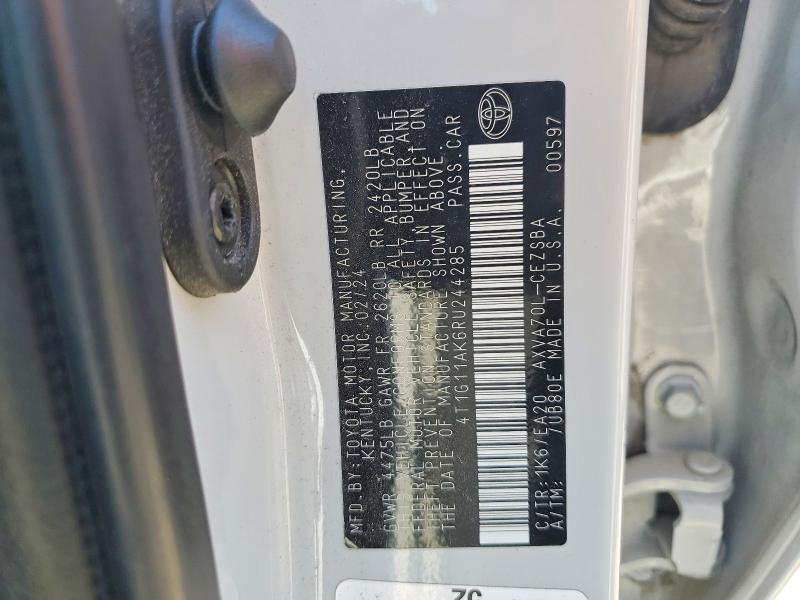 Продажа на аукционе авто 2024 Toyota Camry, vin: 4T1G11AK6RU244285, номер лота: 61382286