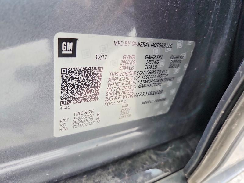 Продаж на аукціоні авто 2018 Buick Enclave, vin: 5GAEVCKW7JJ181010, номер лоту: 59888106