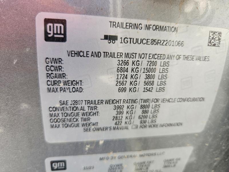 59915846 :رقم المزاد ، 1GTUUCE85RZ201066 vin ، 2024 Gmc Sierra مزاد بيع
