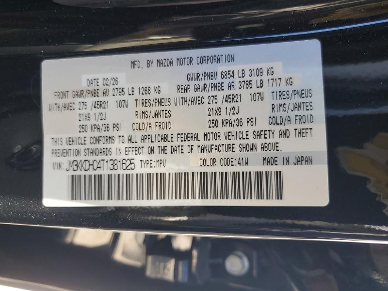 Продаж на аукціоні авто 2026 Mazda Cx-90, vin: JM3KKDHC4T1381625, номер лоту: 61188516