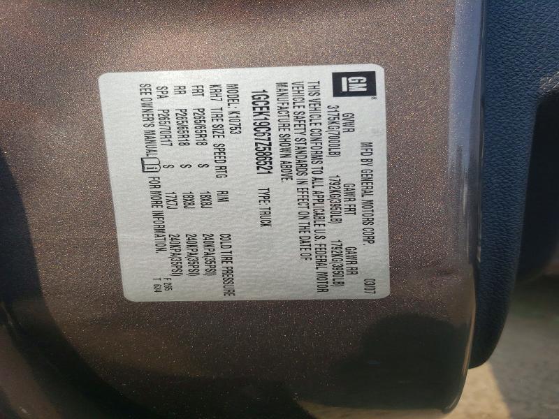 2007 Chevrolet Silverado მანქანა იყიდება აუქციონზე, vin: 1GCEK19C67Z586521, აუქციონის ნომერი: 61373286