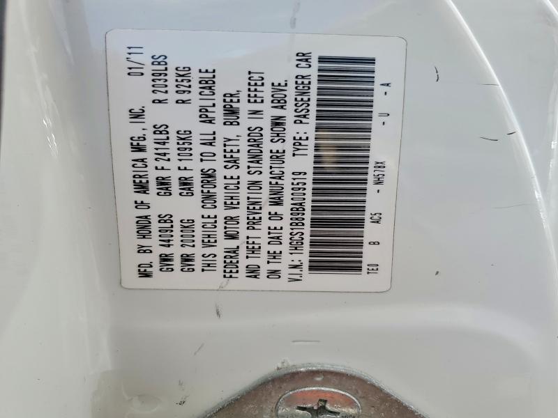 2011 Honda Accord მანქანა იყიდება აუქციონზე, vin: 1HGCS1B89BA009519, აუქციონის ნომერი: 59311756