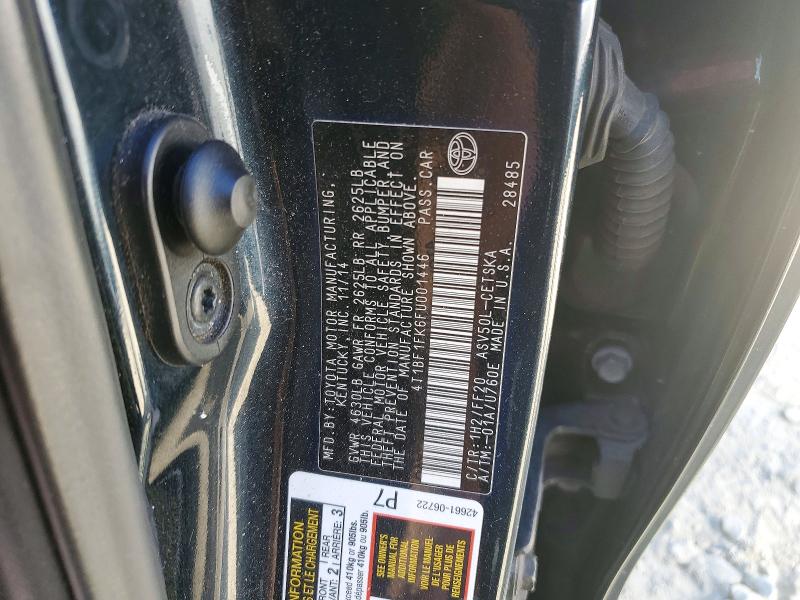 Aukcja sprzedaży 2015 Toyota Camry, vin: 4T1BF1FK6FU001446, numer aukcji: 63014976