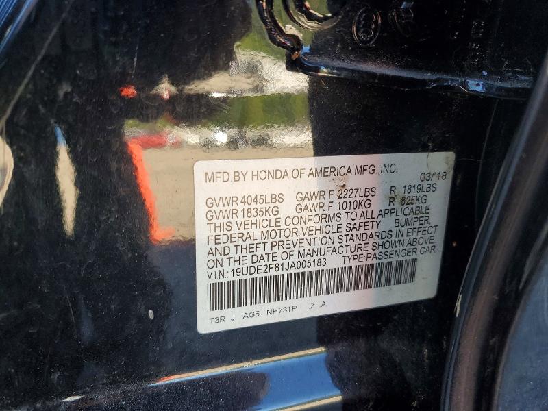 2018 Acura Ilx მანქანა იყიდება აუქციონზე, vin: 19UDE2F81JA005183, აუქციონის ნომერი: 59402726