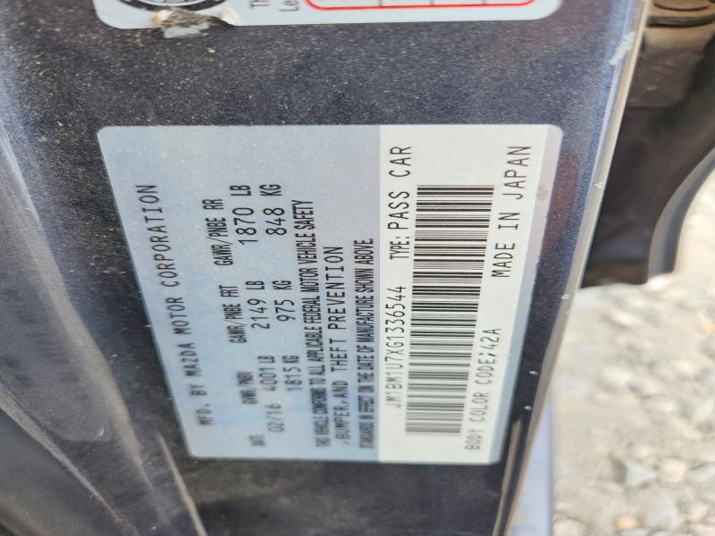 Aukcja sprzedaży 2016 Mazda 3, vin: JM1BM1U7XG1336544, numer aukcji: 62352826