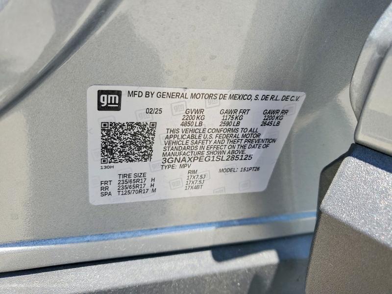 Продажа на аукционе авто 2025 Chevrolet Equinox, vin: 3GNAXPEG1SL285125, номер лота: 60269596