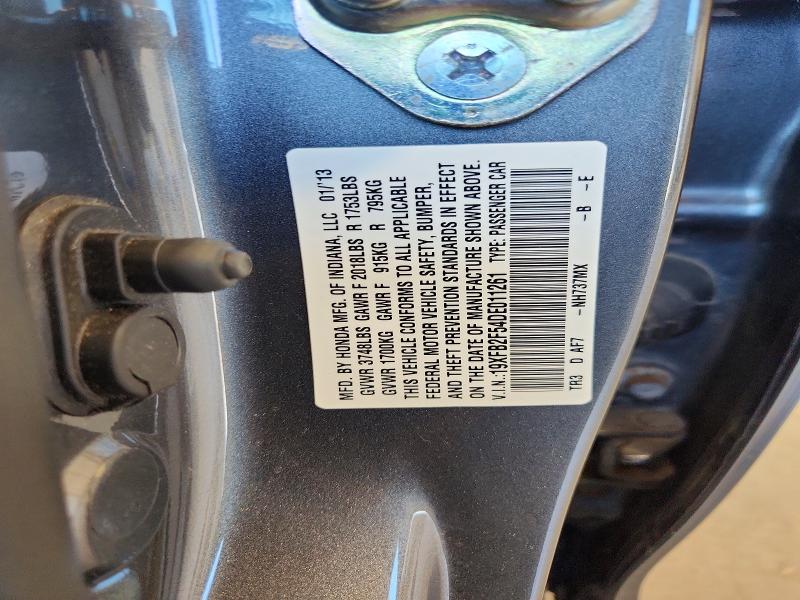 Aukcja sprzedaży 2013 Honda Civic, vin: 19XFB2F54DE011261, numer aukcji: 59162586