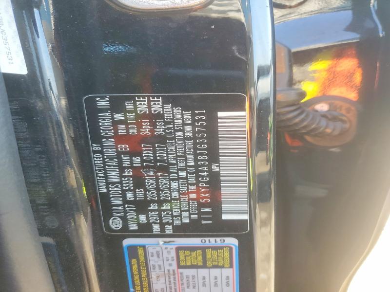 2018 Kia Sorento მანქანა იყიდება აუქციონზე, vin: 5XYPG4A38JG357531, აუქციონის ნომერი: 59166346