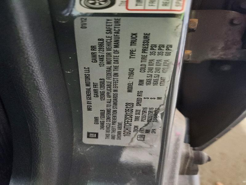 61158886 :رقم المزاد ، 1GCHTCFE2C8135128 vin ، 2012 Chevrolet Colorado مزاد بيع