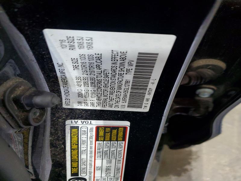 Aukcja sprzedaży 2016 Honda Cr-v, vin: 5J6RM4H35GL127881, numer aukcji: 60113946