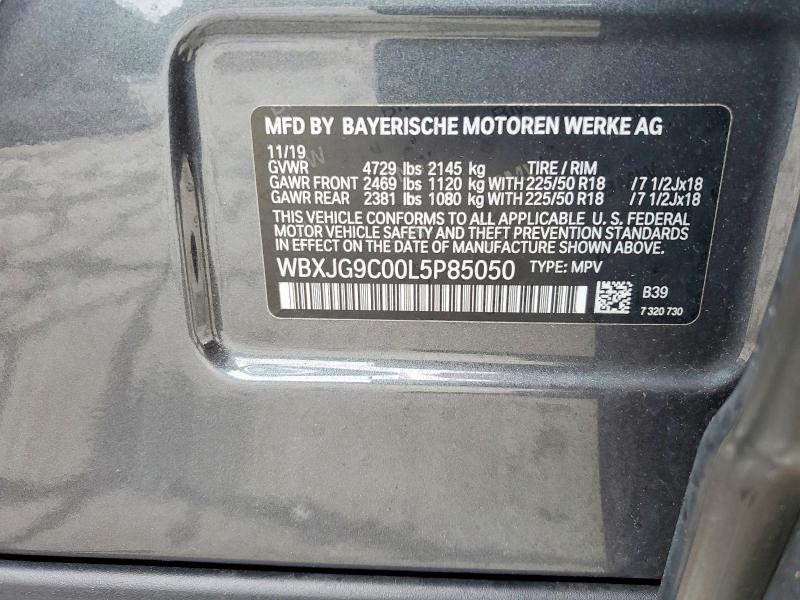 Продаж на аукціоні авто 2020 Bmw X1, vin: WBXJG9C00L5P85050, номер лоту: 60155166