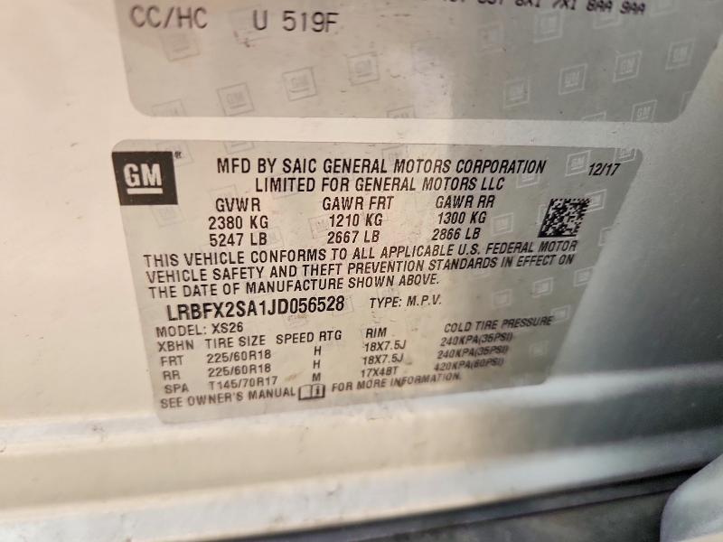 Продажа на аукционе авто 2018 Buick Envision, vin: LRBFX2SA1JD056528, номер лота: 59967536