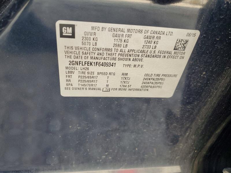 Продажа на аукционе авто 2015 Chevrolet Equinox, vin: 2GNFLFEK1F6409341, номер лота: 59868236