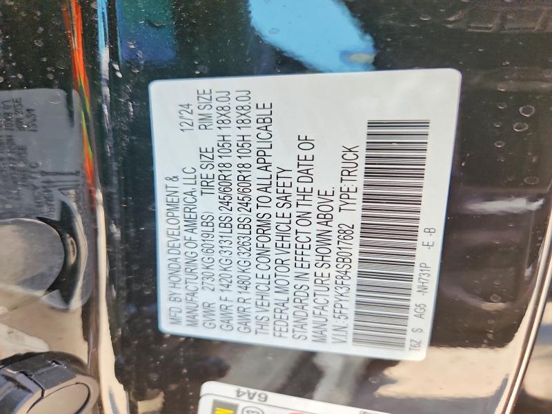 Продажа на аукционе авто 2025 Honda Ridgeline, vin: 5FPYK3F84SB017682, номер лота: 61783426