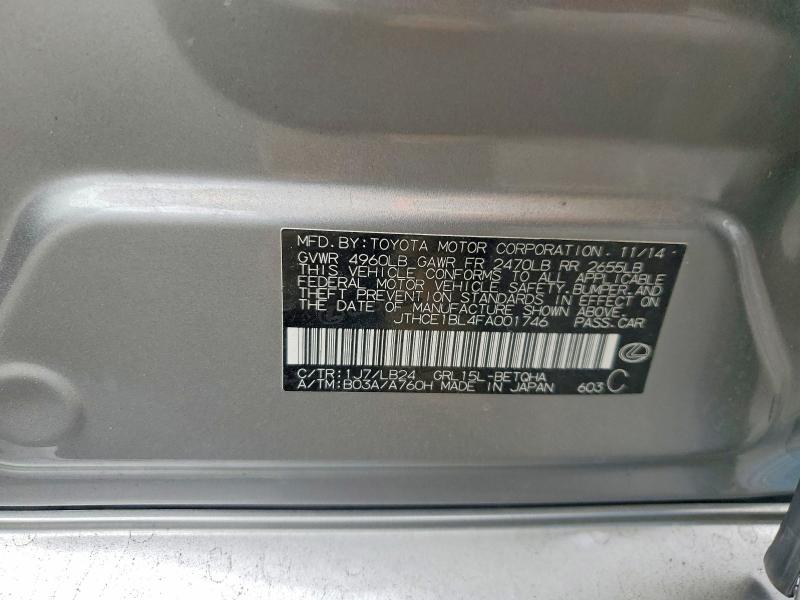 Aukcja sprzedaży 2015 Lexus Gs, vin: JTHCE1BL4FA001746, numer aukcji: 59712906