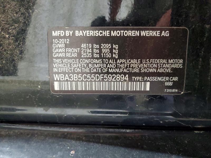 2013 Bmw 328 მანქანა იყიდება აუქციონზე, vin: WBA3B5C55DF592894, აუქციონის ნომერი: 59777276