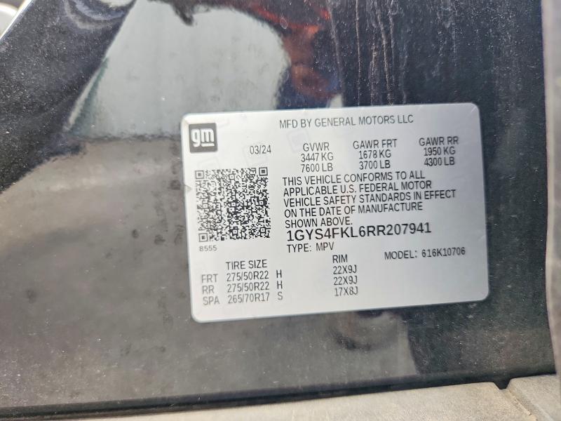 Продаж на аукціоні авто 2024 Cadillac Escalade, vin: 1GYS4FKL6RR207941, номер лоту: 63313296