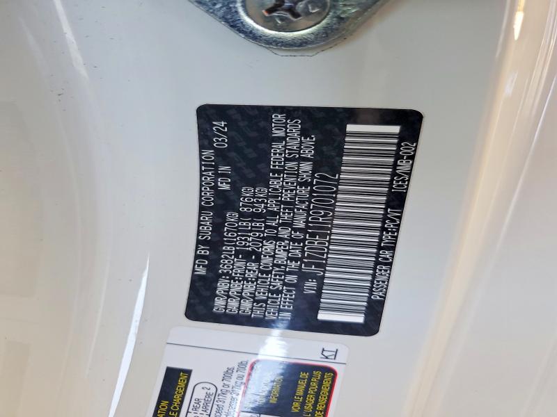 Aukcja sprzedaży 2024 Subaru Brz, vin: JF1ZDBE11R9701072, numer aukcji: 60520966