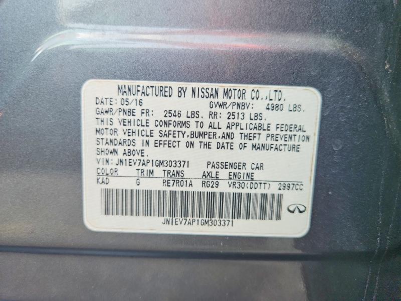 Auction sale of the 2016 Infiniti Q50, vin: JN1EV7AP1GM303371, lot number: 62335976