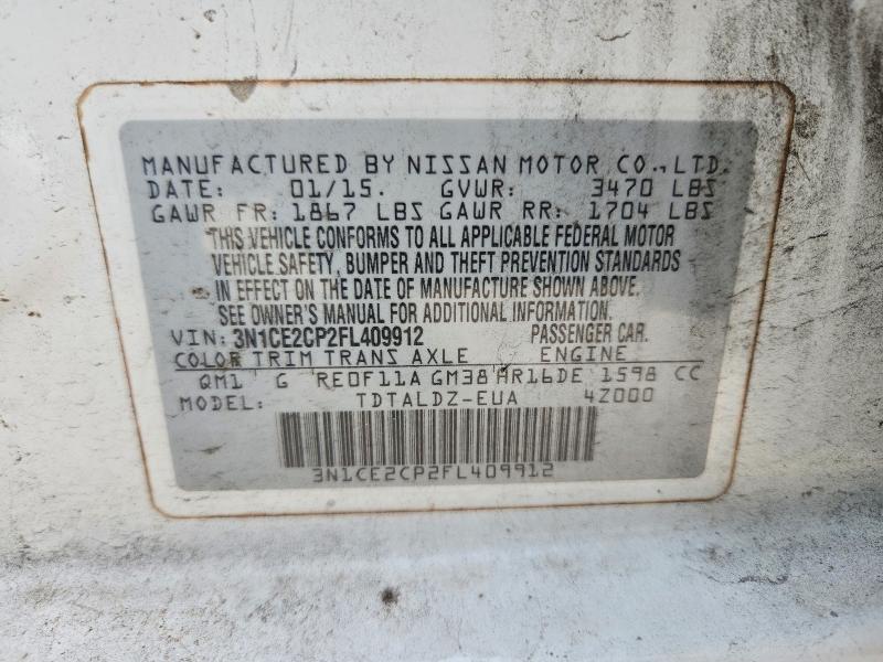 Продаж на аукціоні авто 2015 Nissan Versa Note, vin: 3N1CE2CP2FL409912, номер лоту: 60636426