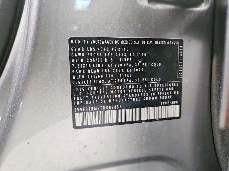 Продажа на аукционе авто 2026 Volkswagen Tiguan, vin: 3VVFR7RM9TM099855, номер лота: 62917286