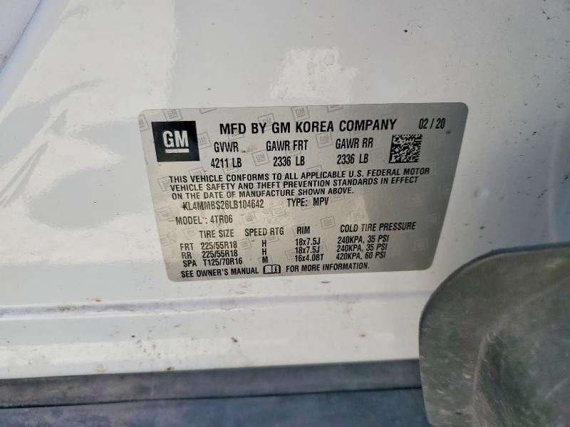 Aukcja sprzedaży 2020 Buick Encore Gx, vin: KL4MMBS26LB104642, numer aukcji: 60388726