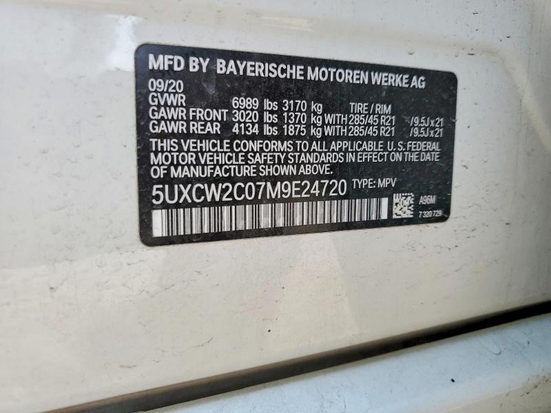 Aukcja sprzedaży 2021 Bmw X7, vin: 5UXCW2C07M9E24720, numer aukcji: 60854606