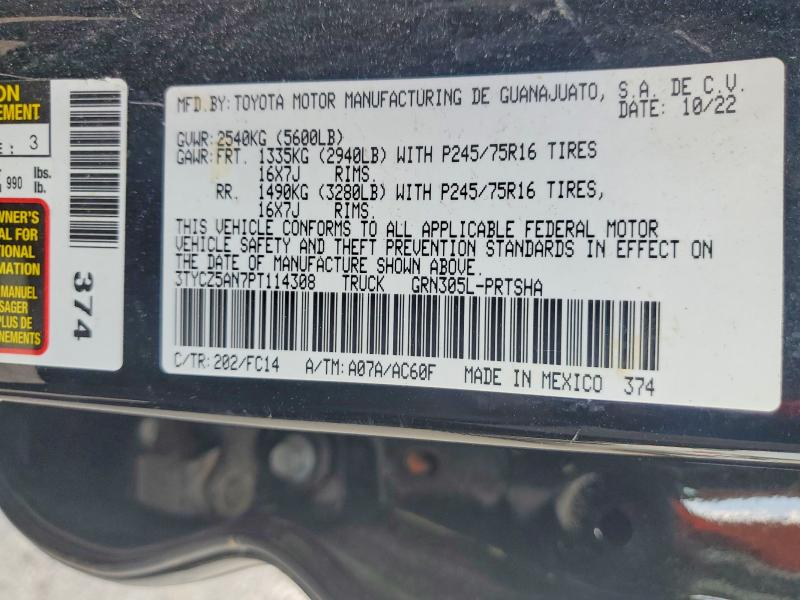 Продажа на аукционе авто 2023 Toyota Tacoma, vin: 3TYCZ5AN7PT114308, номер лота: 57478596
