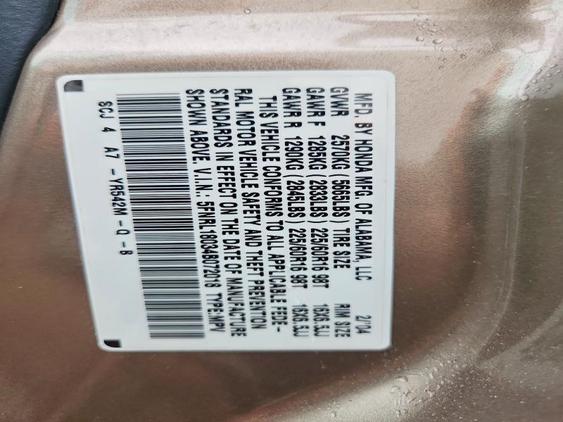 Aukcja sprzedaży 2004 Honda Odyssey, vin: 5FNRL18034B072018, numer aukcji: 60023246