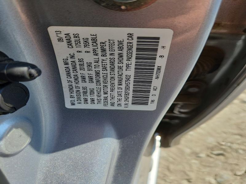 Aukcja sprzedaży 2013 Honda Civic, vin: 2HGFB2F59DH579432, numer aukcji: 61810876
