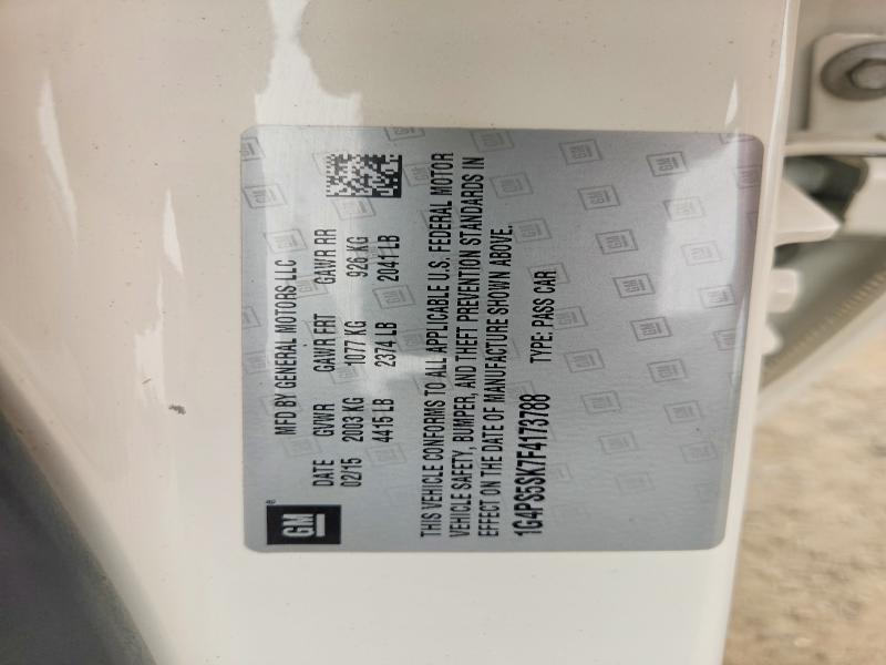 2015 Buick Verano მანქანა იყიდება აუქციონზე, vin: 1G4PS5SK7F4173788, აუქციონის ნომერი: 59675006