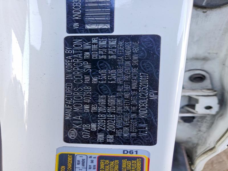 59880316 :رقم المزاد ، KNDCB3LC2J5210117 vin ، 2018 Kia Niro مزاد بيع
