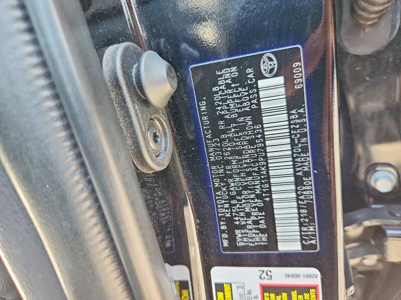 Продаж на аукціоні авто 2023 Toyota Camry, vin: 4T1G11AK9PU795436, номер лоту: 60622176