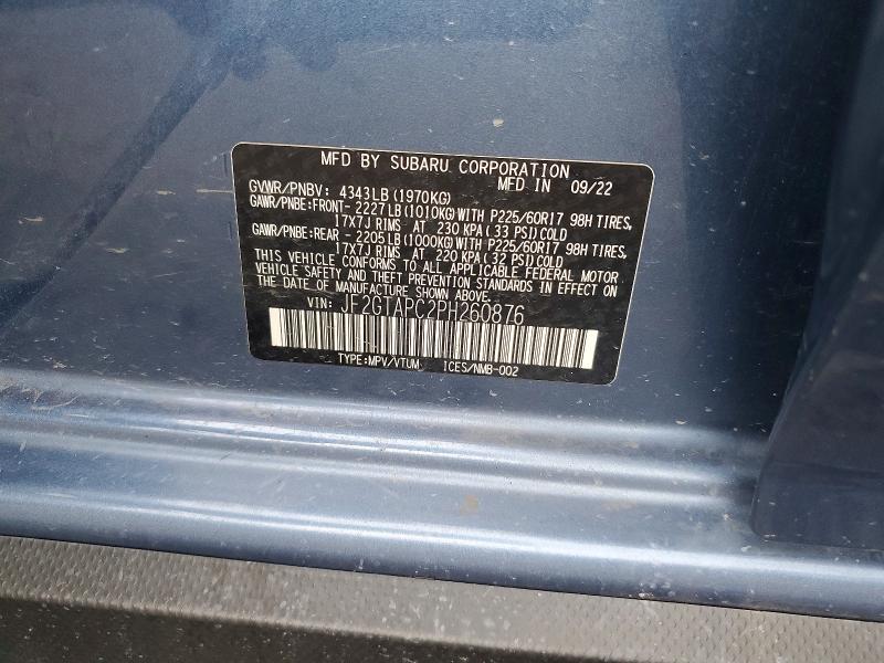 Продаж на аукціоні авто 2023 Subaru Crosstrek, vin: JF2GTAPC2PH260876, номер лоту: 59030336