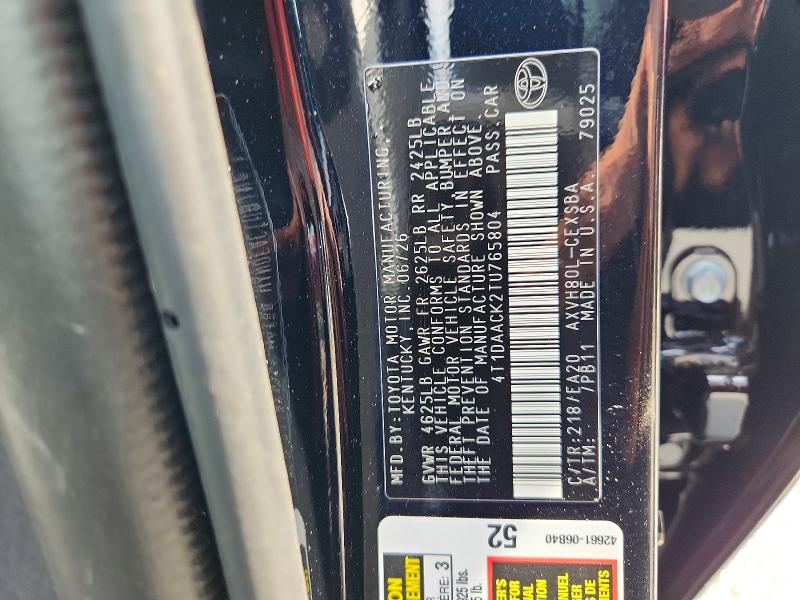 2026 Toyota Camry მანქანა იყიდება აუქციონზე, vin: 4T1DAACK2TU765804, აუქციონის ნომერი: 60306266