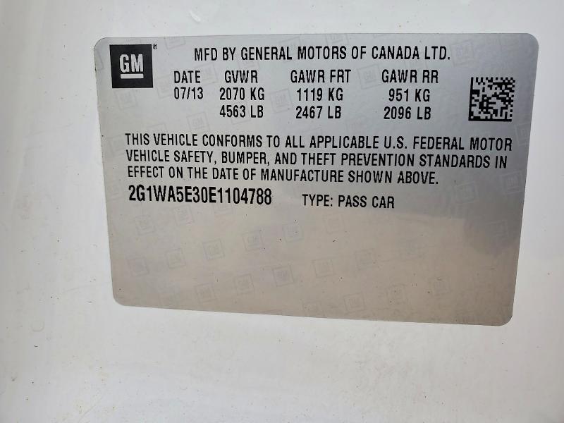 Продажа на аукционе авто 2014 Chevrolet Impala Limited, vin: 2G1WA5E30E1104788, номер лота: 61150586